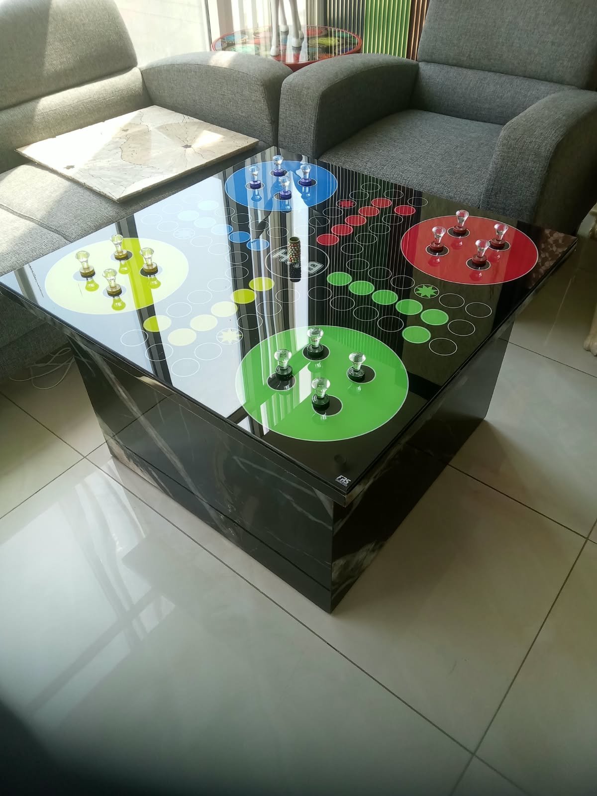 WhatsApp Image 2026-10-20 at 12.47.03 PM LUXURY CARBON FIBER LUDO COFFEE TABLE - Image 1